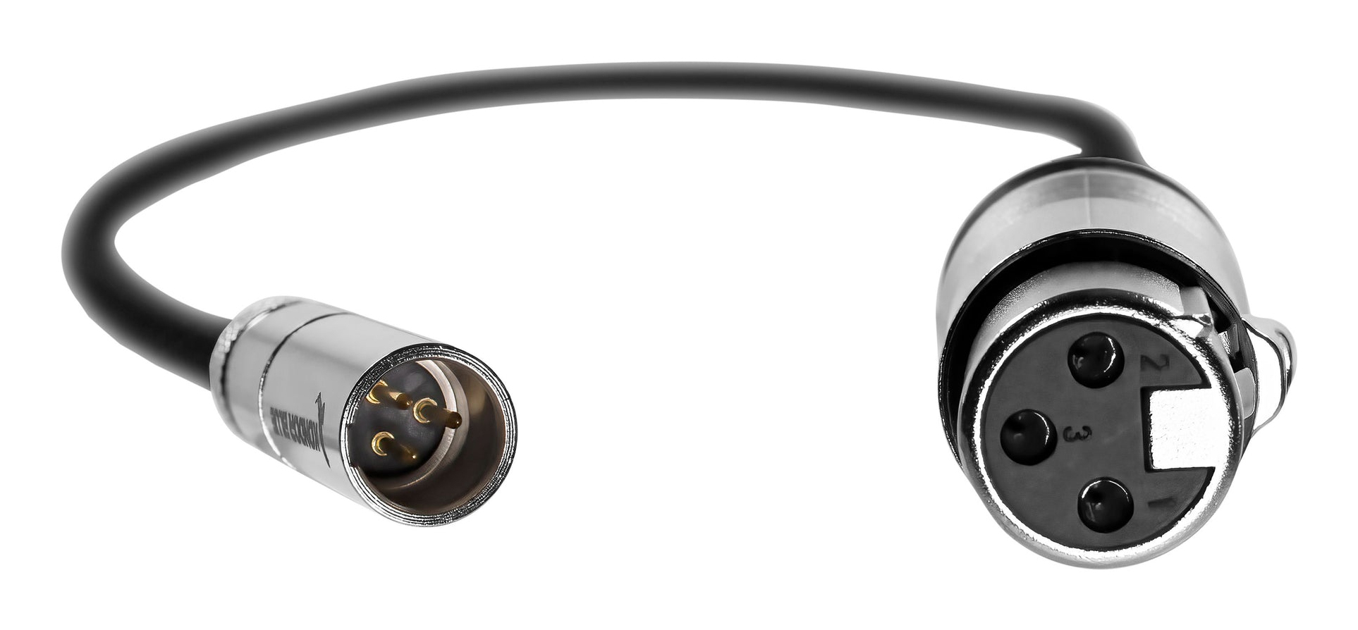 Kondor Blue KB-MXLR-16-Bk audio cable 0.4 m XLR mini XLR (3-pin) Black