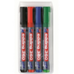 Edding 360/4 S marker 4 pc(s) Black, Blue, Green, Red