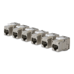 StarTech.com Cat8 Keystone Jack, 6-Pack RJ45 Ethernet Keystone Jacks, STP Cat8 Wall Jack, 180-Degree Toolless