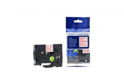 CTS Compatible Brother P Touch TZe-232 Red on White also for TZ-232 Label Cassette