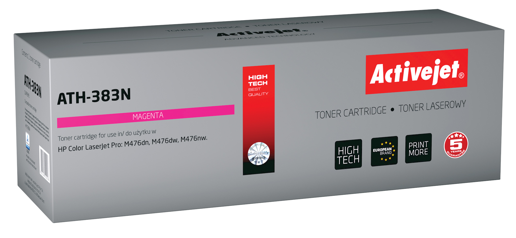Activejet ATH-383N toner (replacement for HP CF383A; Supreme; 2700 pages; magenta)