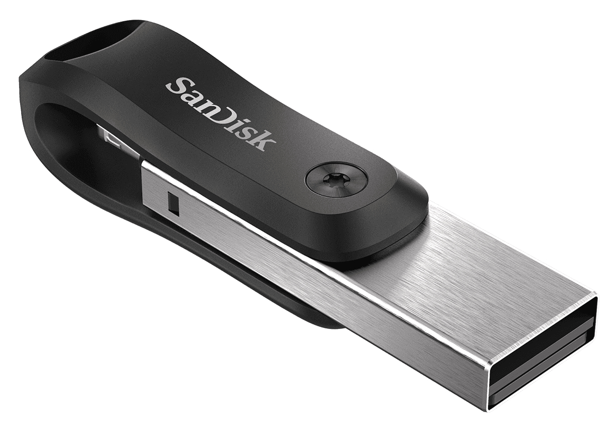 SanDisk iXpand USB-sticka 64 GB USB Type-A / Lightning 3.2 Gen 2 (3.1 Gen 2) Svart, Silver