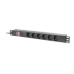 Lanberg PDU-06F-0200-BK power distribution unit (PDU) 6 AC outlet(s) 1U Black