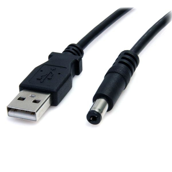 Image of StarTech.com USB to 5.5mm Power Cable - Type M Barrel - 3 ft