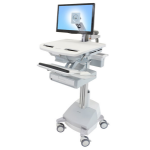 Ergotron StyleView Aluminium, Grey, White Flat panel Multimedia cart