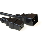 ACT Netsnoer C19 - C20 zwart 1,2 m
