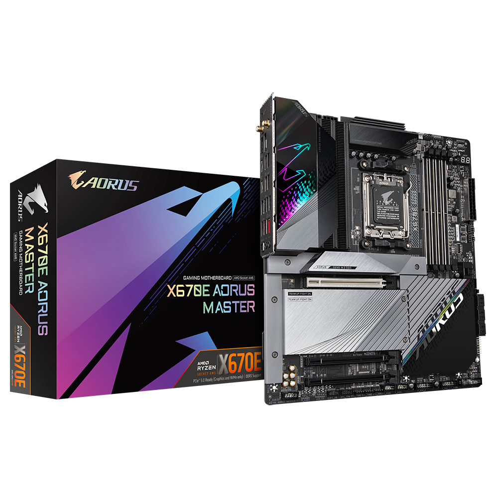 Image of Gigabyte X670E AORUS MASTER (REV. 1.0) motherboard AMD X670 Socket...