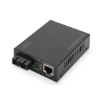 Digitus DN-82160 netwerk media converter 1000 Mbit/s 1310 nm Single-mode Zwart