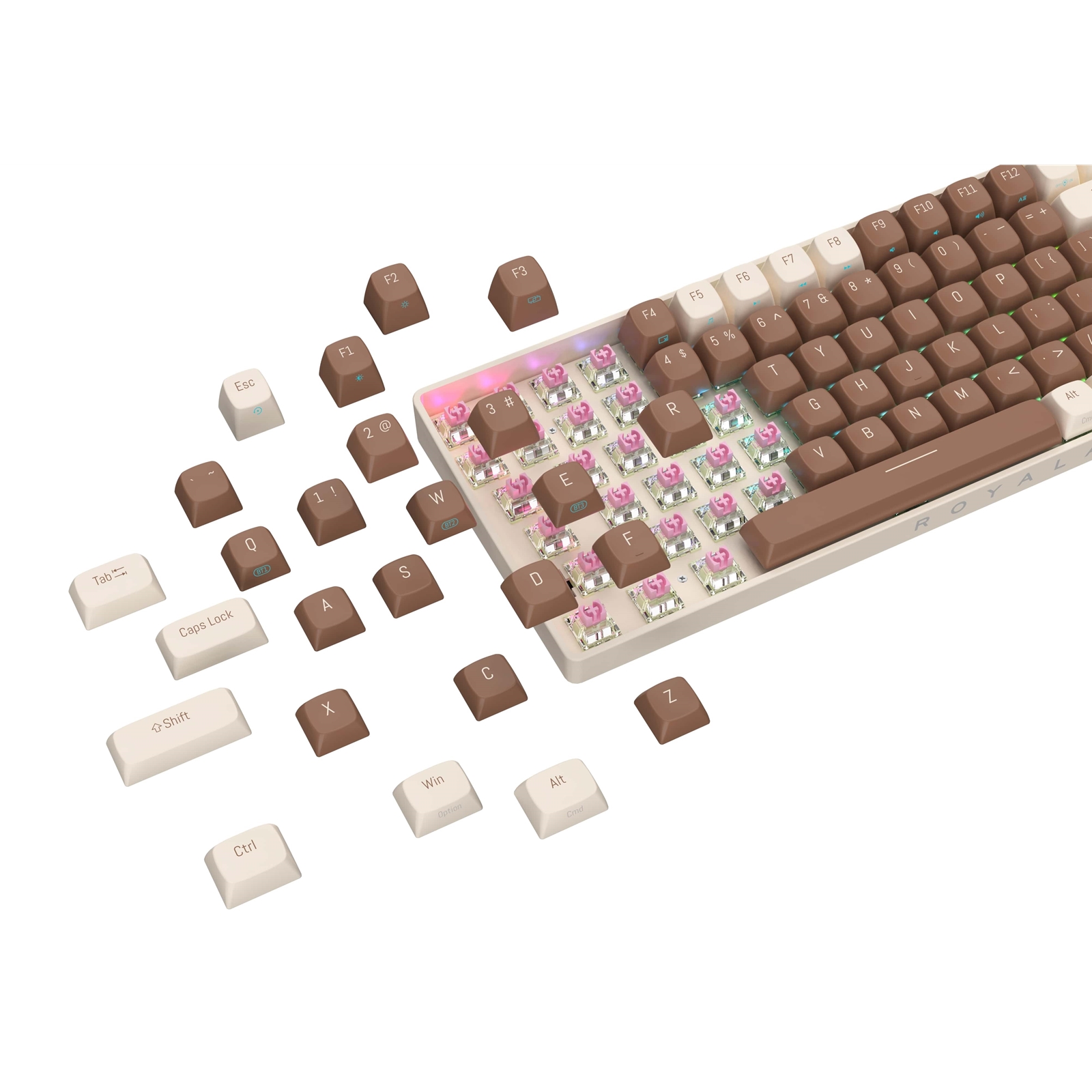 Image of ROYALAXE R108 Hot Swappable Mechanical Keyboard, Full Size, 110...