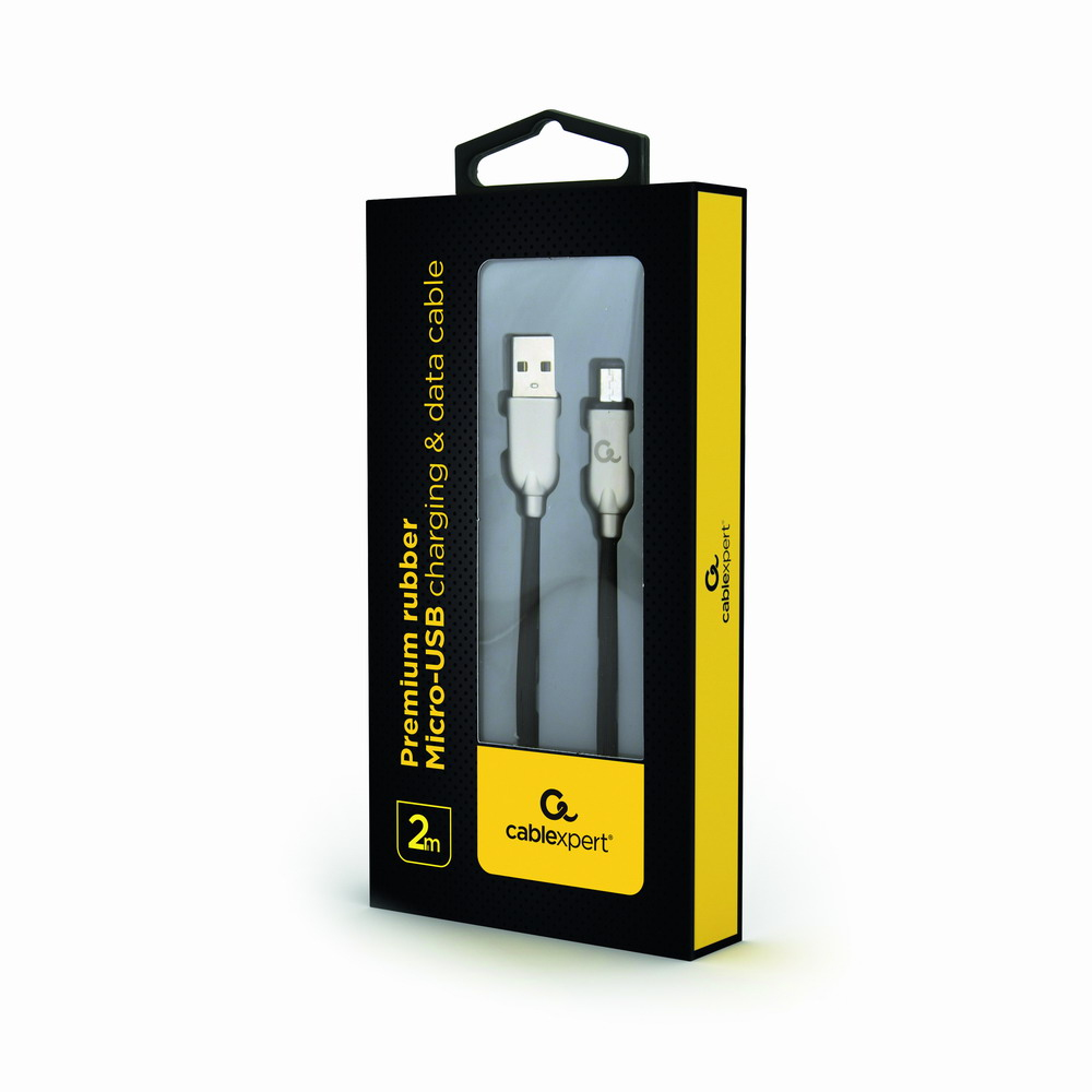 Gembird CC-USB2R-AMMBM-2M USB cable USB 2.0 Micro-USB B USB A Black