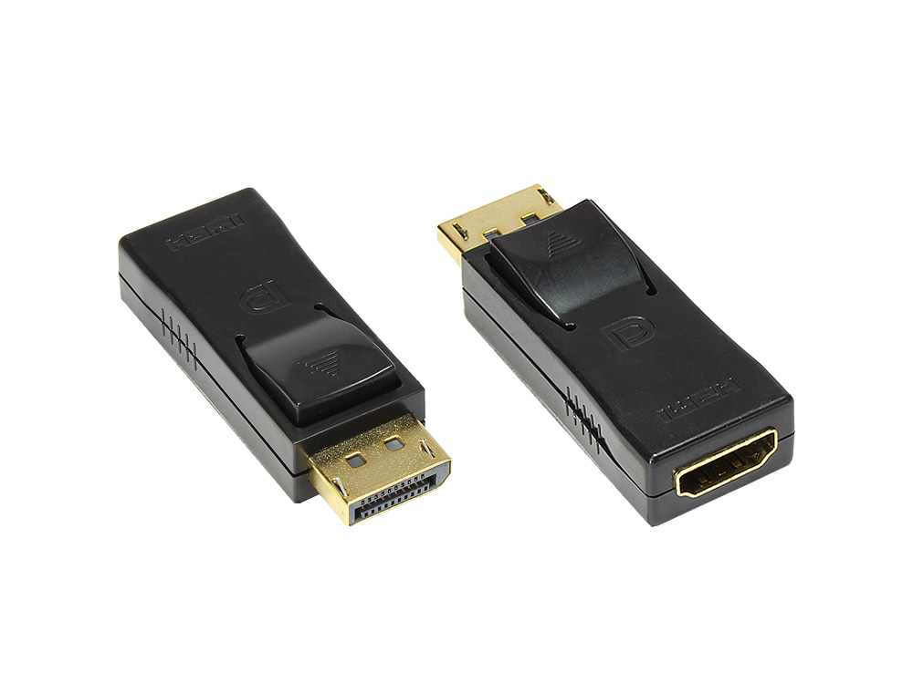 Alcasa HDMI - DisplayPort F/M Black