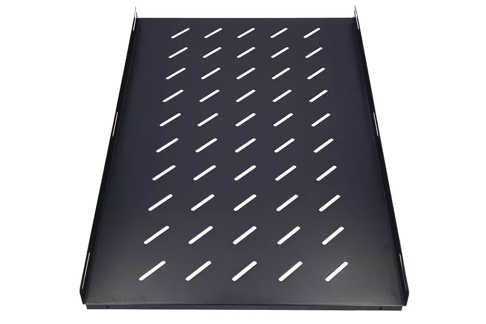 Extralink 1U 750mm Black | Fixed shelf | 19", for 1000mm depth cabinets
