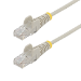 StarTech.com 15m Gray Slim CAT6 Ethernet Cable, Snagless, 100W PoE, UTP, LSZH, 28AWG Pure Bare Copper Wire, Slim RJ45 Network Patch Cord w/Strain Reliefs, Individually Tested