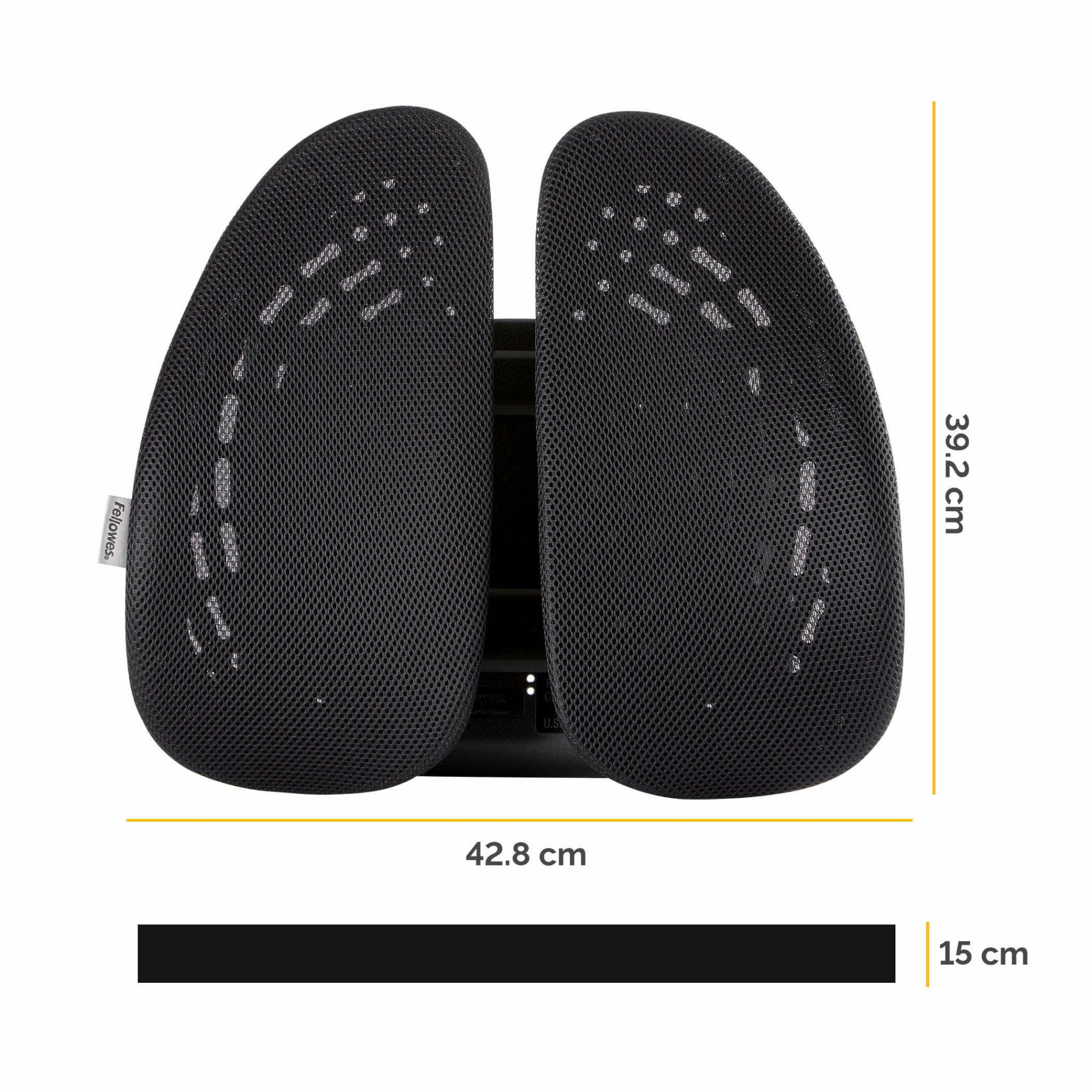 Fellowes Back Support for Office Chair - Back Angel Office Chair Back Support with 7 Height Adjustments - H37.94 x W43.97 x D13.97cm