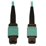 Tripp Lite N842B-05M-12-MF InfiniBand en Glasvezelkabel 5 m MPO/MTP OFNR Aqua-kleur, Zwart