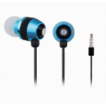 Gembird MHS-EP-002 headphones/headset Wired In-ear Calls/Music Black, Blue