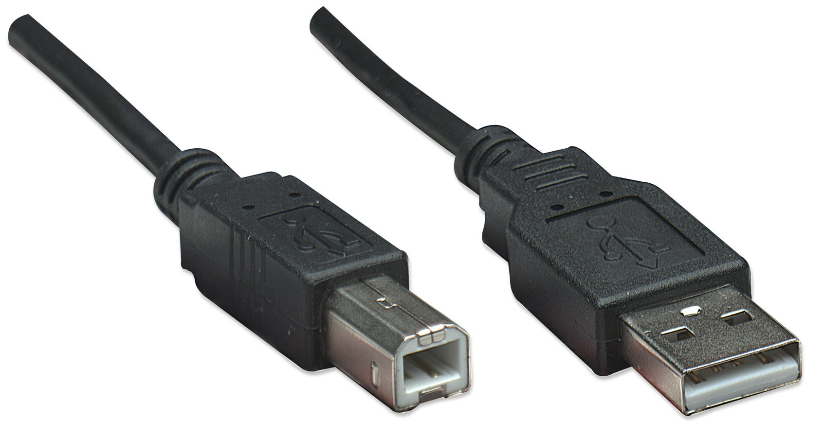 Manhattan USB-A to USB-B Cable, 0.5m, Male to Male, 480 Mbps (USB 2.0), Black, Polybag