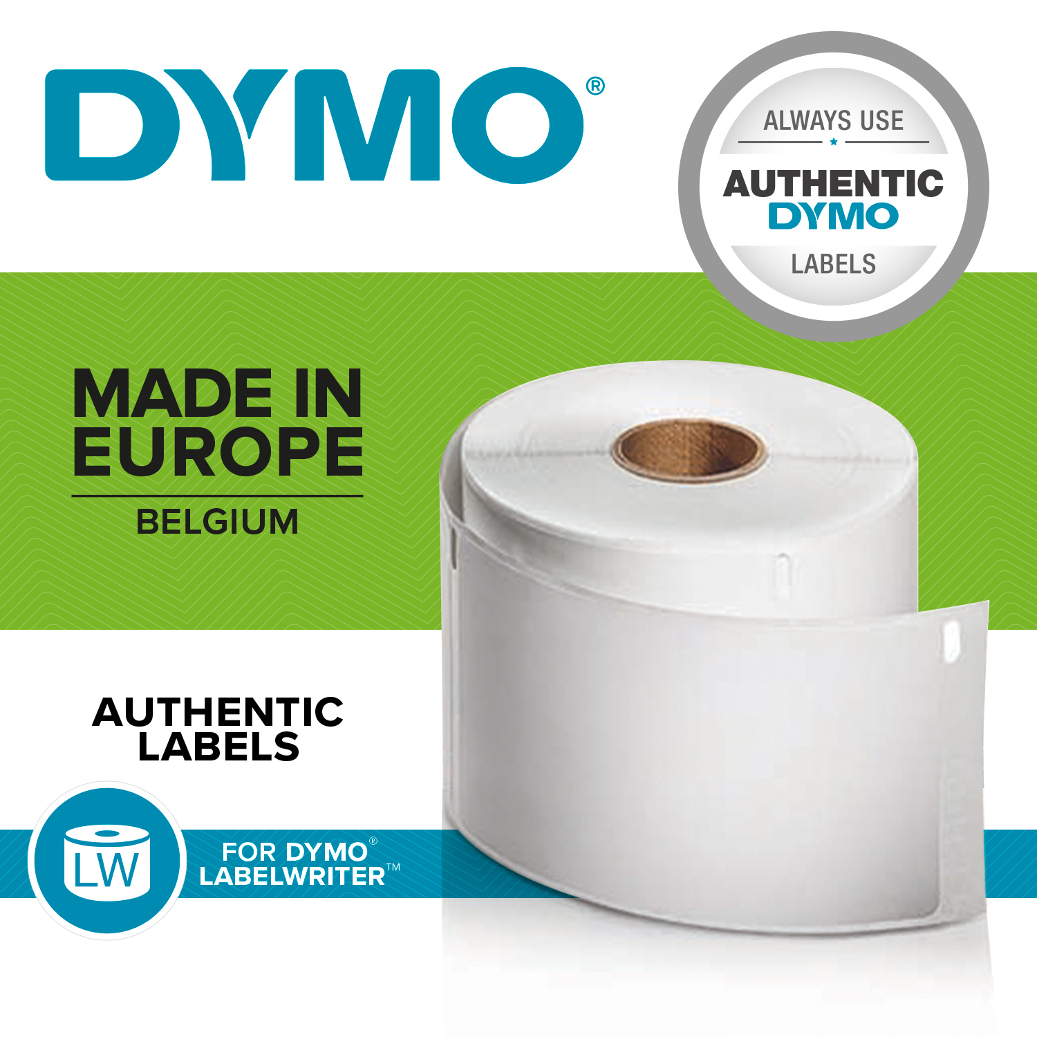 Dymo 99012 etichette compatibili, 89mm x 36mm, 260 etichette, blu permanente