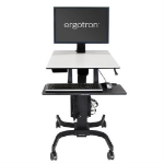 Ergotron WorkFit-C, Single HD Sit-Stand Workstation Black, Gray Multimedia cart