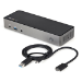 StarTech.com USB-C & USB-A Dock - Hybrid Universal Triple Monitor Laptop Docking Station DisplayPort & HDMI 4K 60Hz - 85W Power Delivery, 6x USB Hub, GbE, Audio - USB 3.1 Gen 2 10Gbps - TAA