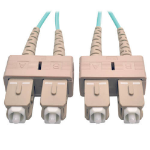 Tripp Lite N806-10M fiber optic cable 393.7" (10 m) SC Aqua color, Beige