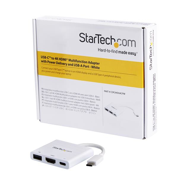 StarTech.com USB-C Multiport Adapter with HDMI - USB 3.0 Port - 60W PD - White