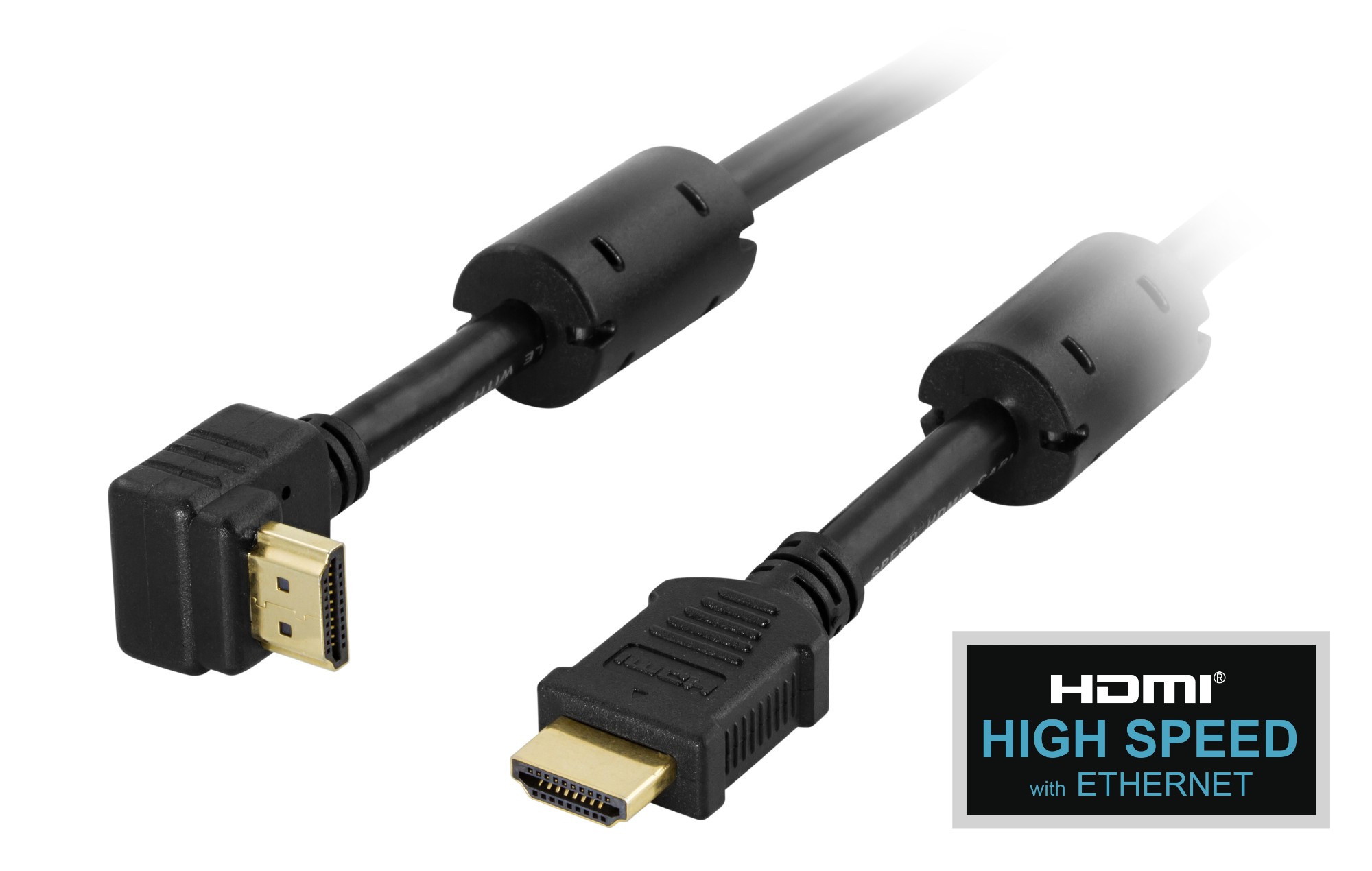 EU Product - HDMI cable, angled, 1.5m, black thumbnail