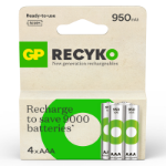GP Batteries GP Recyko AAA 950mAh Rechargable Batteries - Pack of 4
