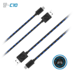 Stealth PS4 2 x 3m Micro USB Twin Play & Charge Cables