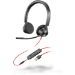 POLY Blackwire 3325 Headset Wired Head-band Office/Call center USB Type-A Black, Red