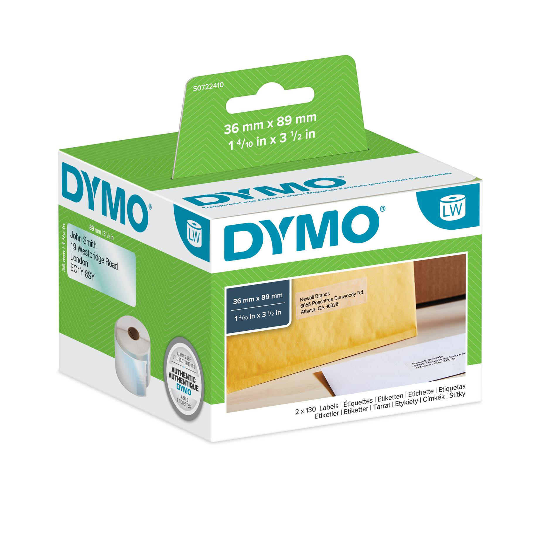 Dymo 99013/S0722410 DirectLabel-etikettes 89mm x36mm for Dymo 400 Duo/60mm