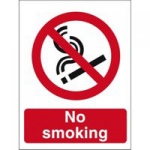 SECO by Stewart Superior SECO Prohibition Safety Sign No Smoking A5 Self Adhesive Vinyl 150 x 200mm - P089SAV-A5