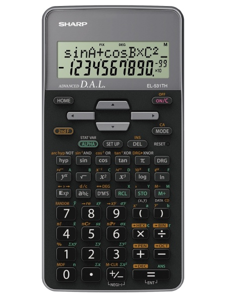Sharp EL-531TH calculator Pocket Scientific Black. Grey