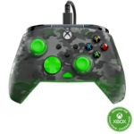 Turtle Beach Rematch Core Green and Ghost Black Camo Wired Gaming Controller with Audio Controls, Rumble Motors and Impulse Triggers – Licensed for Xbox Series X or S, Xbox One and Windows PCs