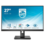 Philips Phillips 272S1AE 27" IPS FHD W-LED,1920x1080,VGA,DVI-D,HDMI,DP,Speakers,H/Adjust,Pivot,Tilt, SwiveL