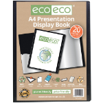 Eco Eco A4 50% Recycled 20 Pocket Presentation Display Book - Single