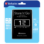 Verbatim Store 'n' Go USB 3.0 Portable Hard Drive 1TB Black 53023