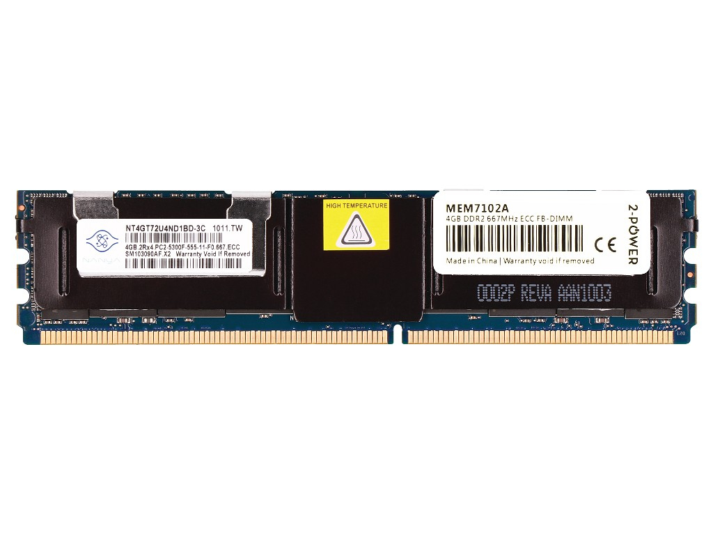 Image of 2-Power 4GB DDR2 667MHz FBDIMM Memory - replaces 2PDPC2667FCLO14G