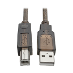Tripp Lite U042-030 USB cable 359.8" (9.14 m) USB 2.0 USB A USB B Black, Translucent