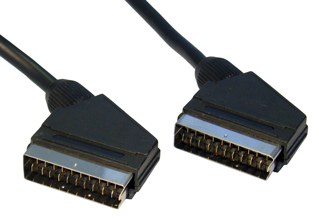 Cables Direct 0.5m SCART SCART cable SCART (21-pin) Black