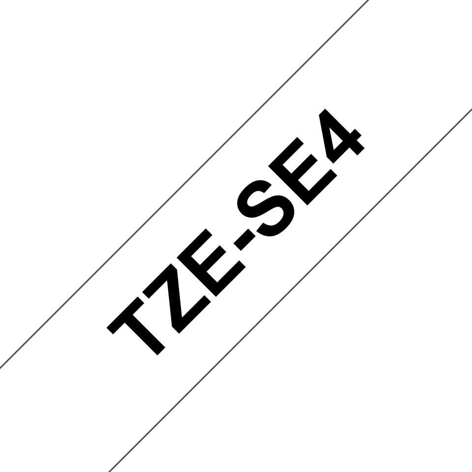 Photos - Office Paper Brother TZE-SE4 DirectLabel black on white Laminat 18mm x 8m for Broth TZE 