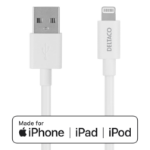 Deltaco IPLH-4005 lightning cable 0.5 m White