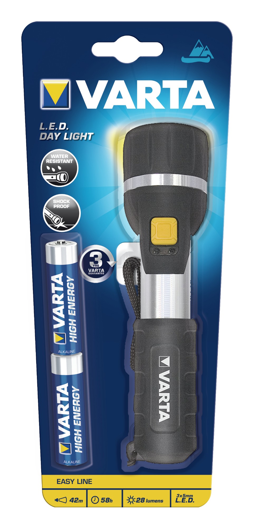 Varta LED Day Light Hand flashlight, 6 in distributor/wholesale stock
