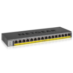 Netgear GS116LP Unmanaged Gigabit Ethernet (10/100/1000) Black Power over Ethernet (PoE)