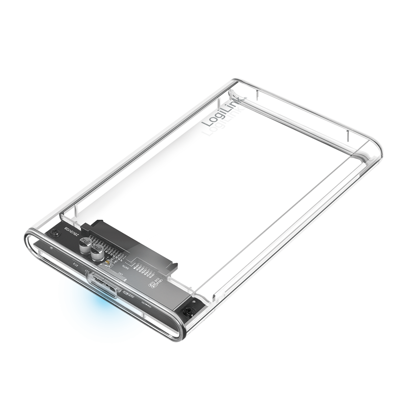 LogiLink 2,5" Extern. Encl. USB 3.0, screwless, transparent