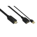 Alcasa HDMI-AD22 video cable adapter 0.3 m HDMI Type A (Standard) DisplayPort Black