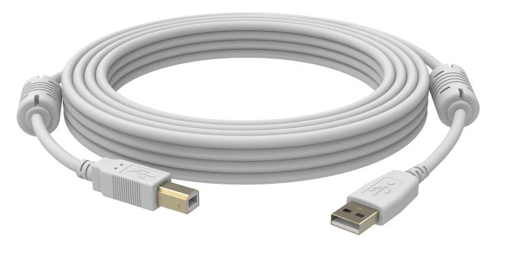 Photos - Cable (video, audio, USB) Vision USB 2.0, 1m USB cable USB A USB B White TC 1MUSB 