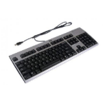 HP 339805-071 keyboard USB QWERTY Spanish Black, Silver