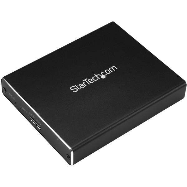 Image of StarTech.com Dual-Slot Drive Enclosure for M.2 SATA SSDs - USB 3.1...