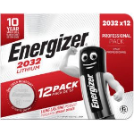 Energizer Lithium CR2032 Coin Cell Pack of 12